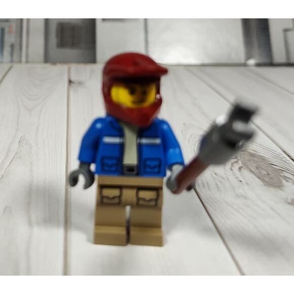 Lego Rescue Explorer Minifig from Set 60300 plus Helmet & Wrench - Picture 2 of 3